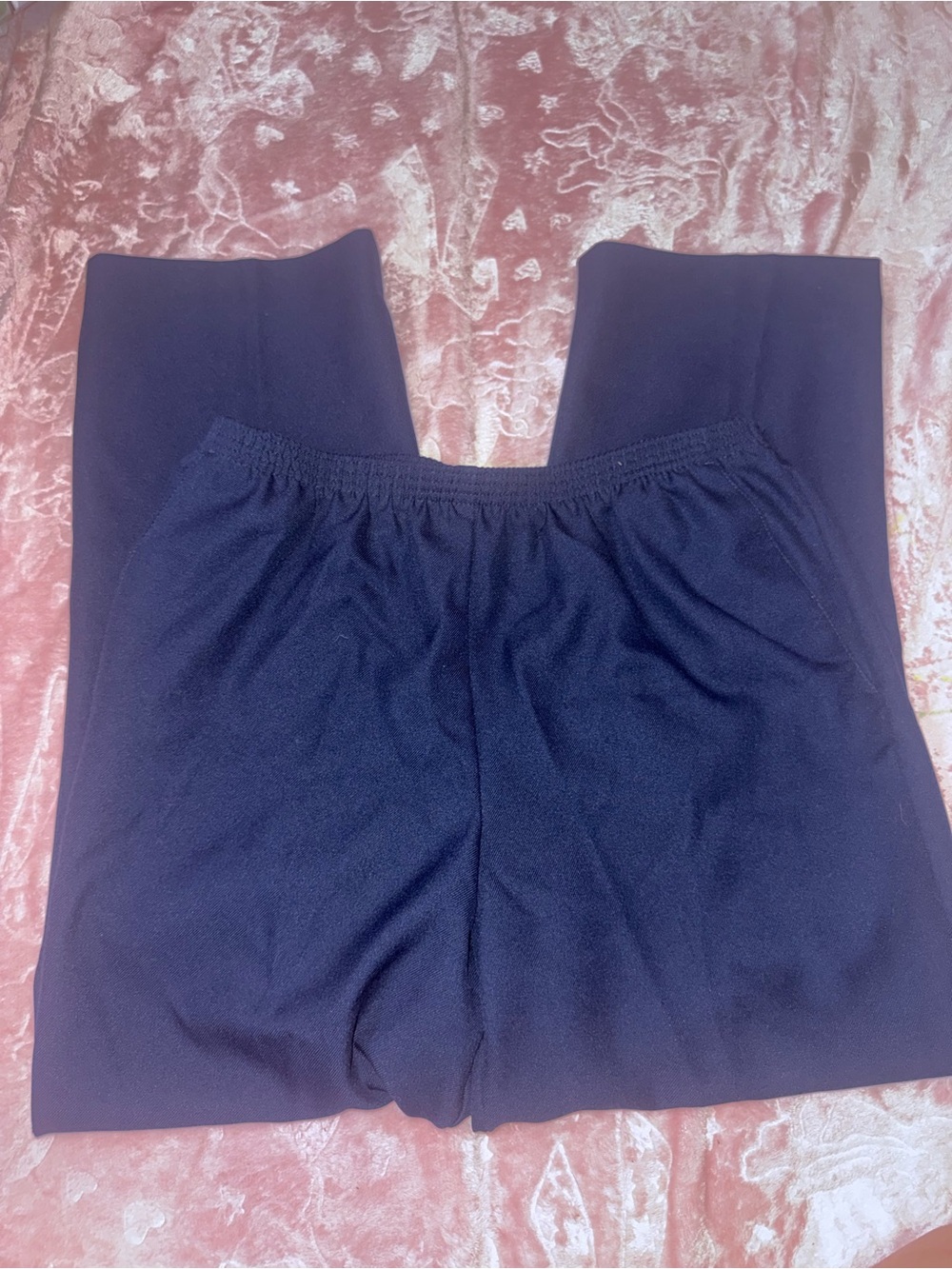 Alfred Dunner Navy Blue Pull-On Trousers